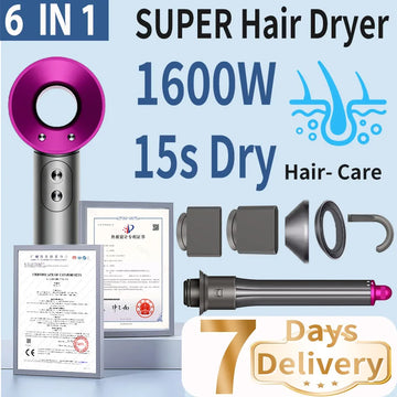 1600W Professional Ionic Hair Dryer – High-Speed Leafless Design for Salon-Quality Results