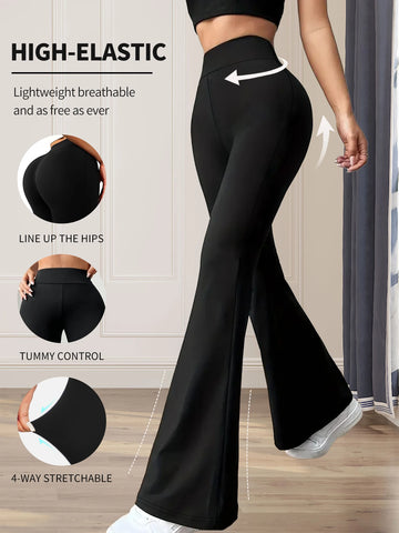 Women’s High-Waist Slim Flared Pants – Spring & Summer